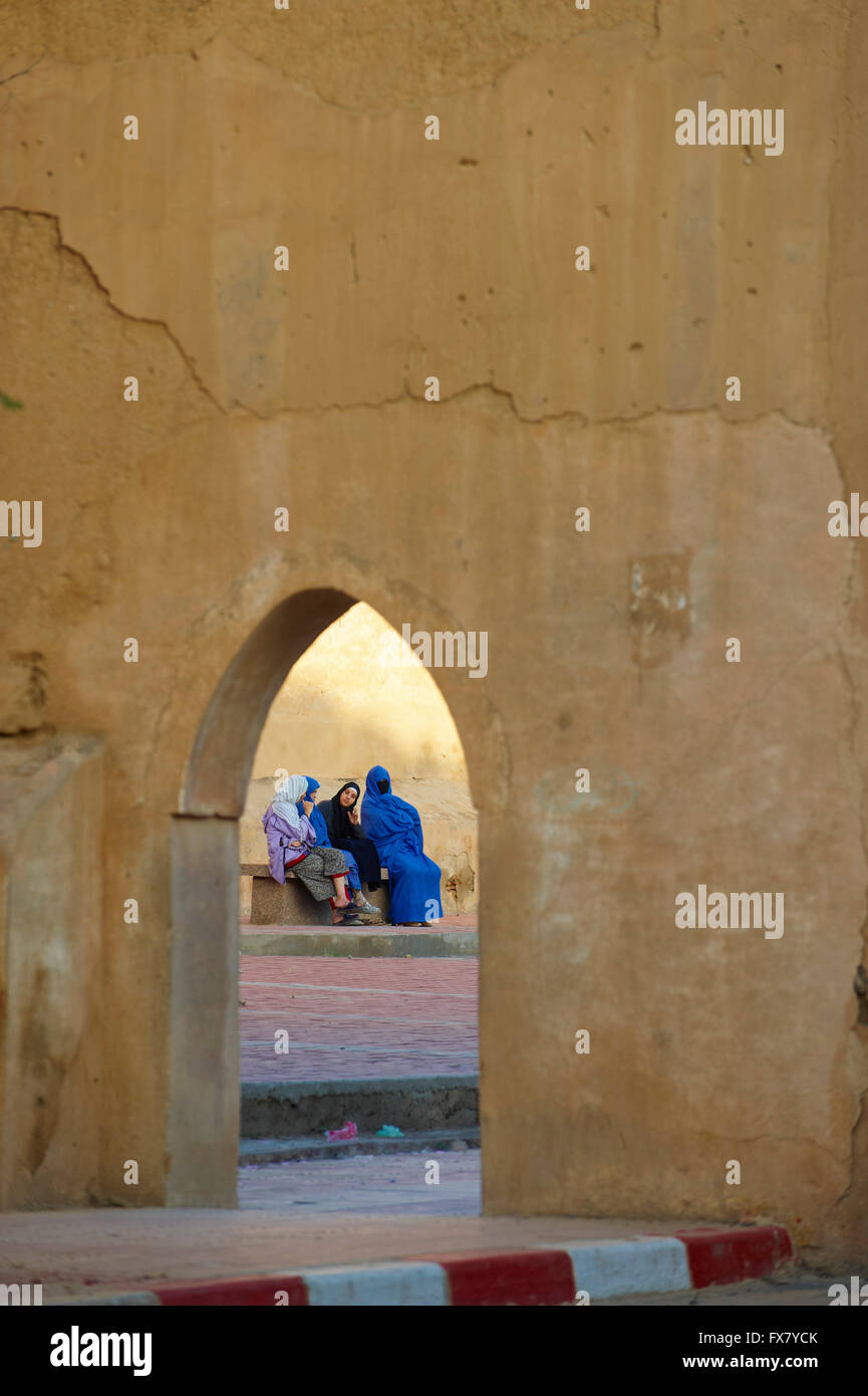 Le Maroc, sous vallée, Taroudant, mur de la ville Banque D'Images