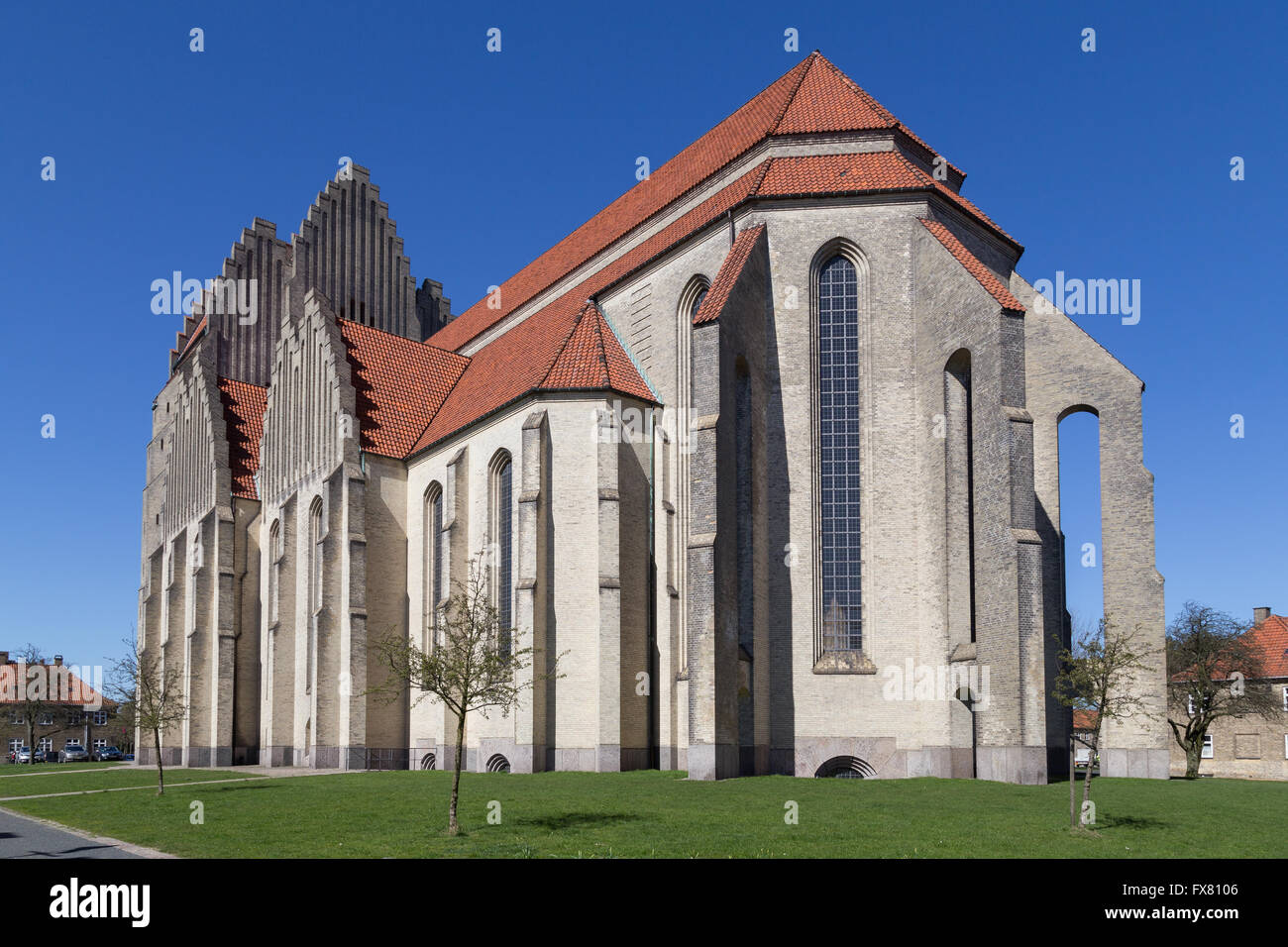 Copenhague, Danemark - 11 Avril 2016 : Photo de l'extérieur de l'Église Grundtvigs Banque D'Images