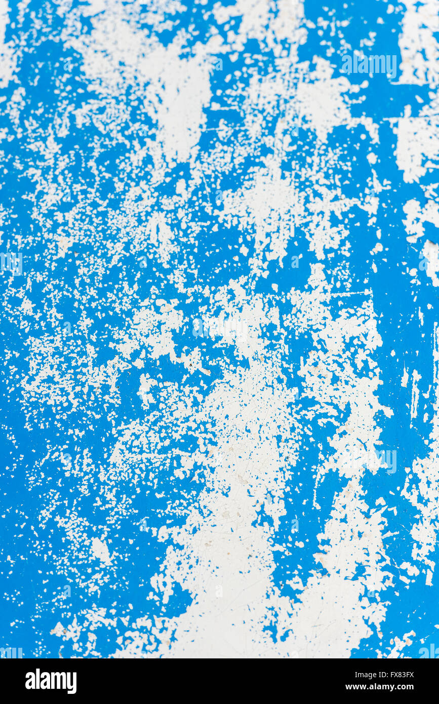 Arrière-plan de la surface peinte en bleu. Colorant Vertical shot Banque D'Images