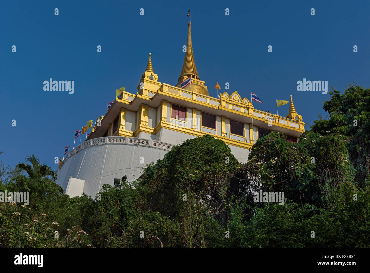 Le Mont d'or Thaïlande Bangkok Wat Saket Banque D'Images