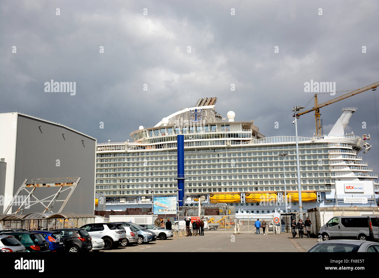 Chantier naval STX Europe de Saint-Nazaire Loire-Atlantique France Banque D'Images