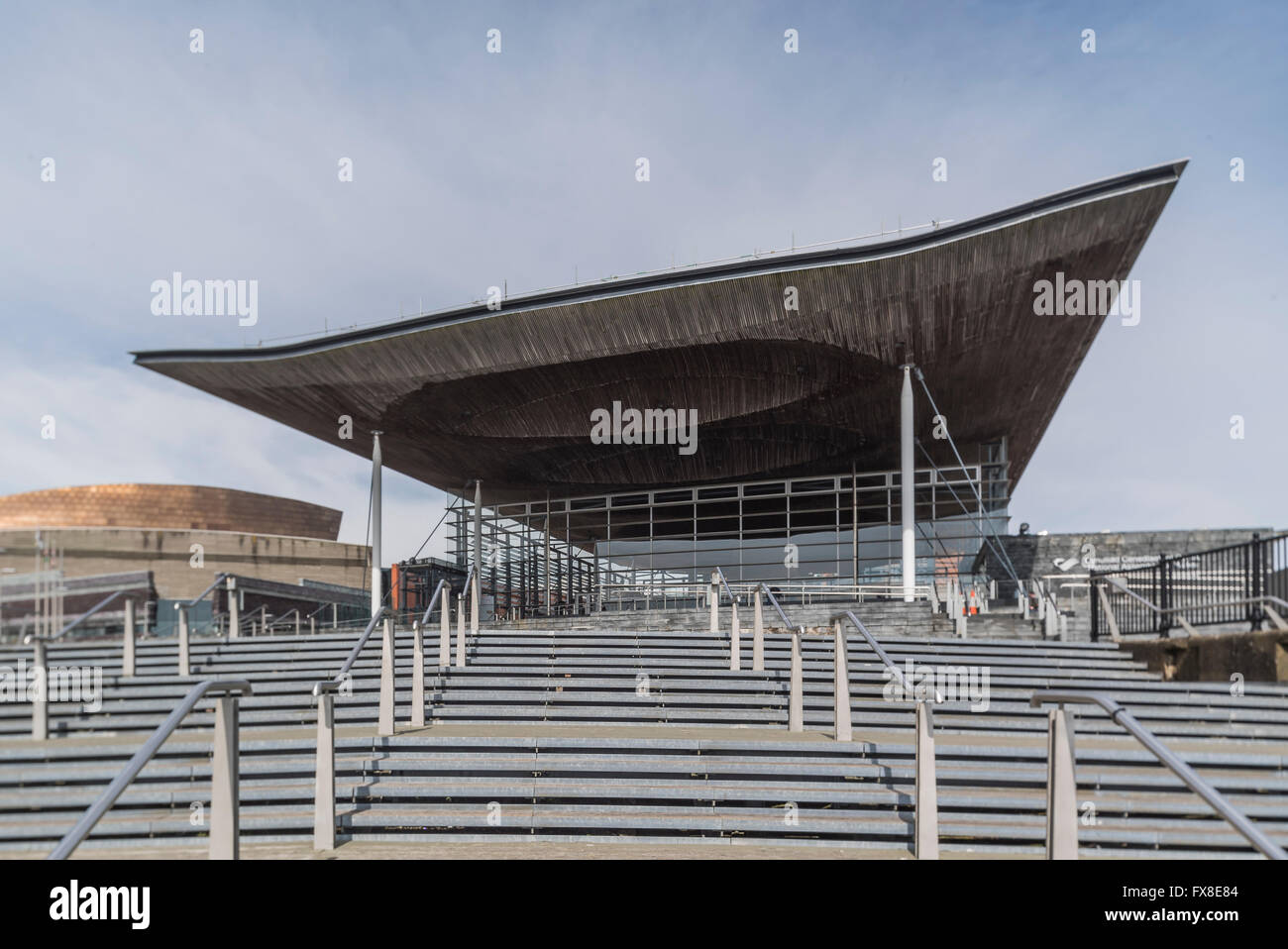 Le bâtiment de l'assemblée galloise de Cardiff Bay par Rogers Stirk Harbour  + Partners. PHILLIP ROBERTS Banque D'Images