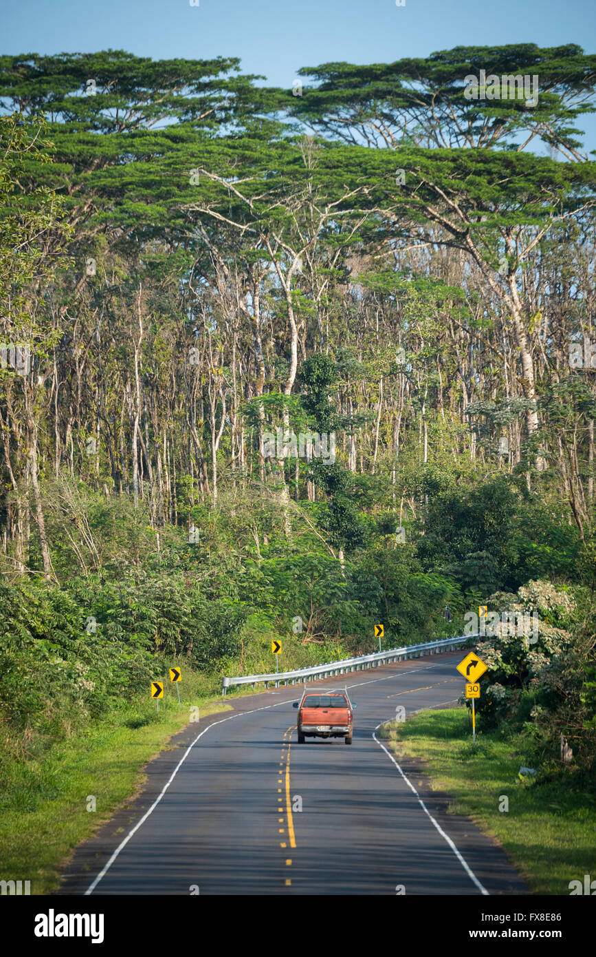 USA, Hawaii, Big Island , District de Puna, camion Banque D'Images