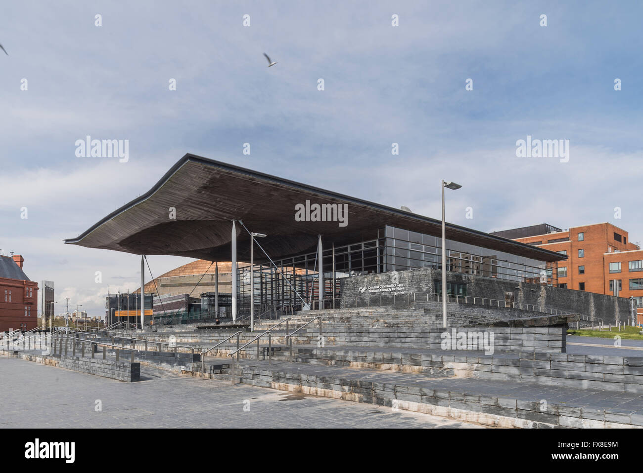 Le bâtiment de l'assemblée galloise de Cardiff Bay par Rogers Stirk Harbour  + Partners. PHILLIP ROBERTS Banque D'Images