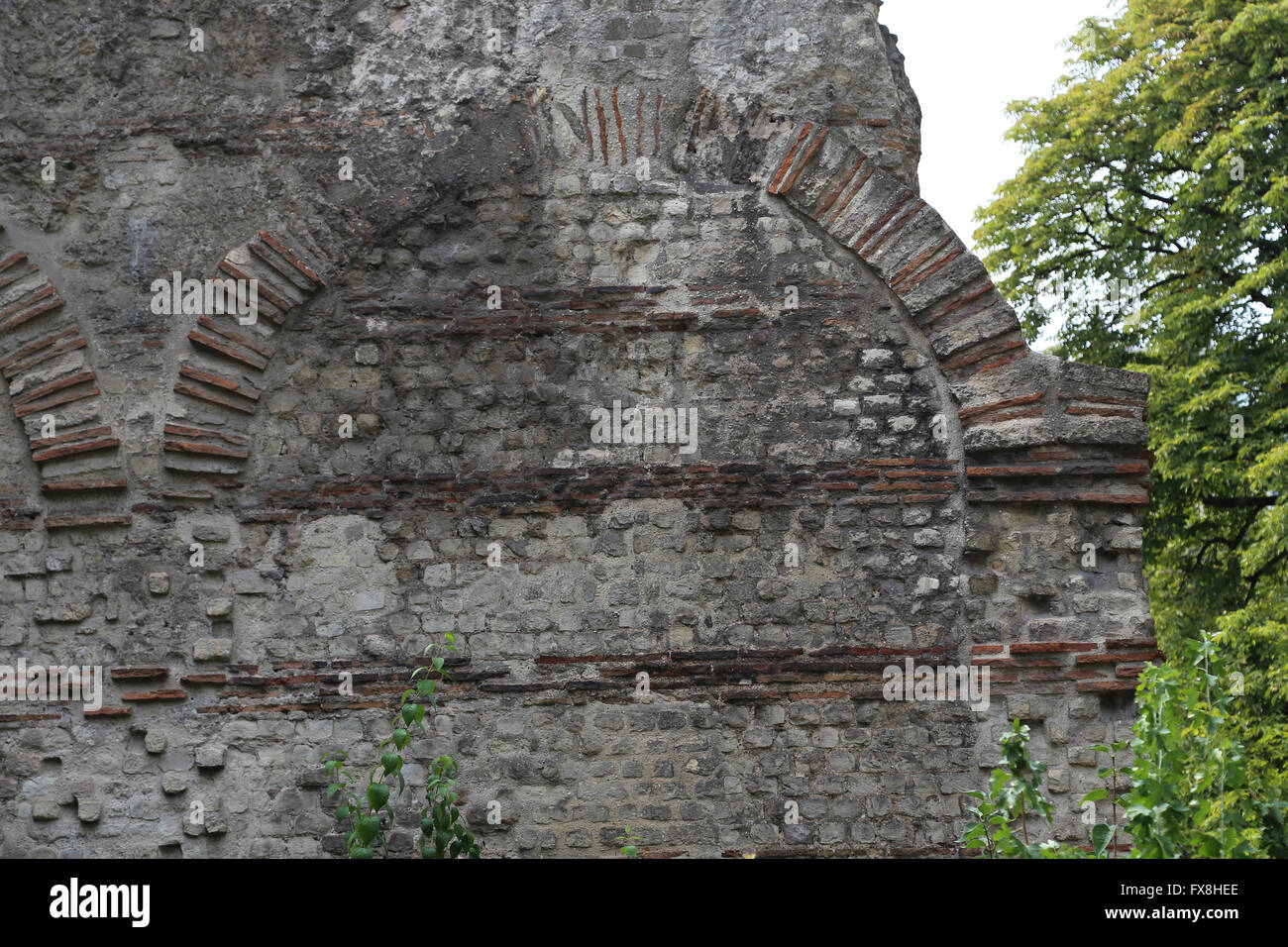 La France. Paris. Ruines de thermes gallo-romains. 1re, 3e siècle AD. Musée de Cluny. Banque D'Images