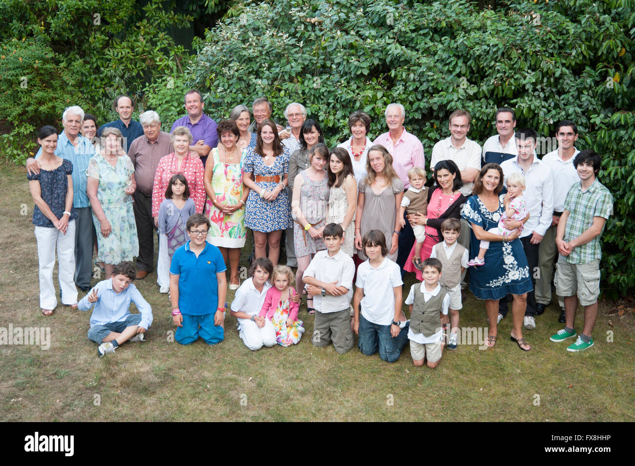 Grande famille portrait de groupe Banque D'Images