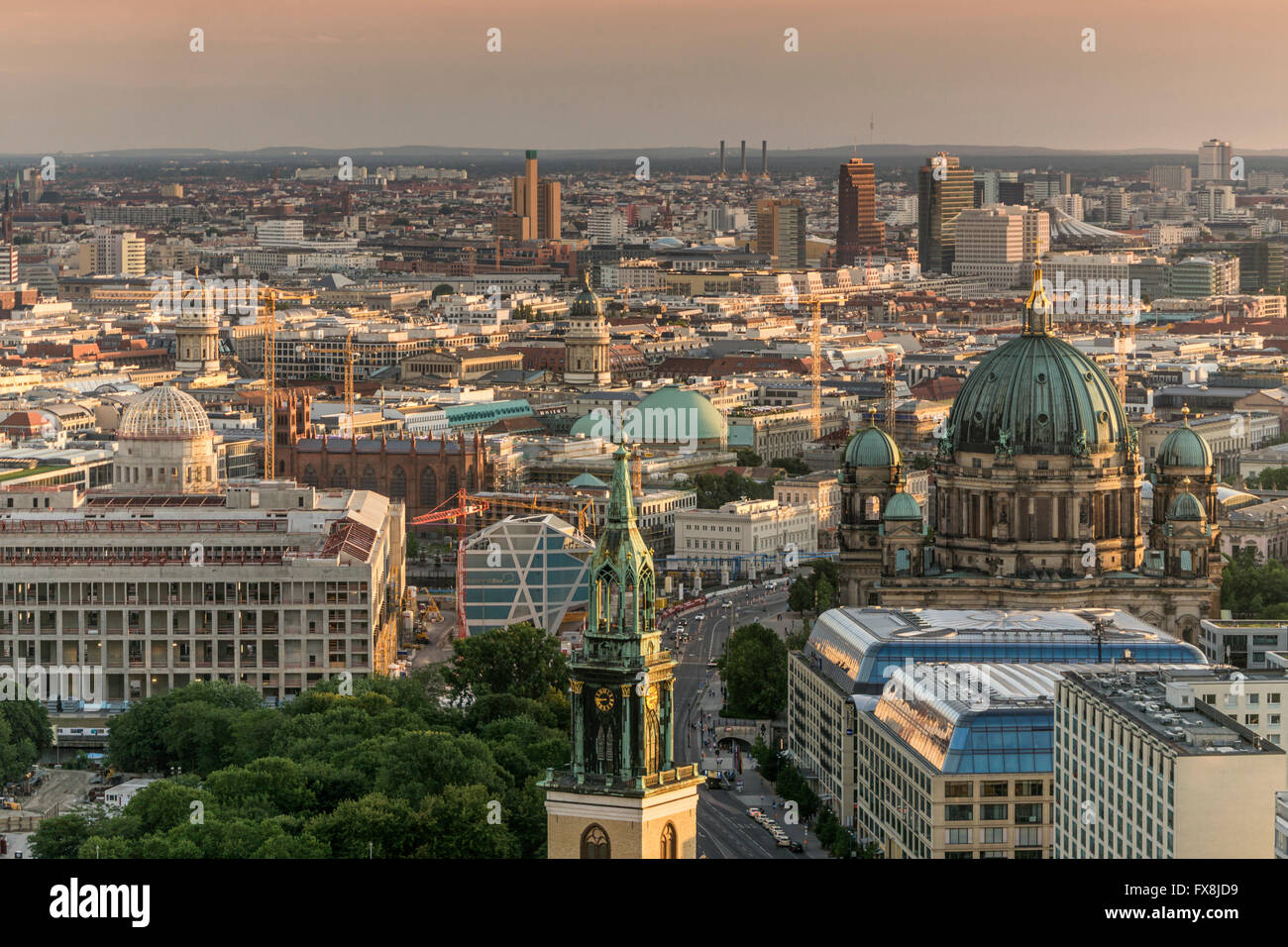 Vue panoramique du Panorama Bar, la cathédrale de Berlin, la construction de palais de Berlin, Banque D'Images