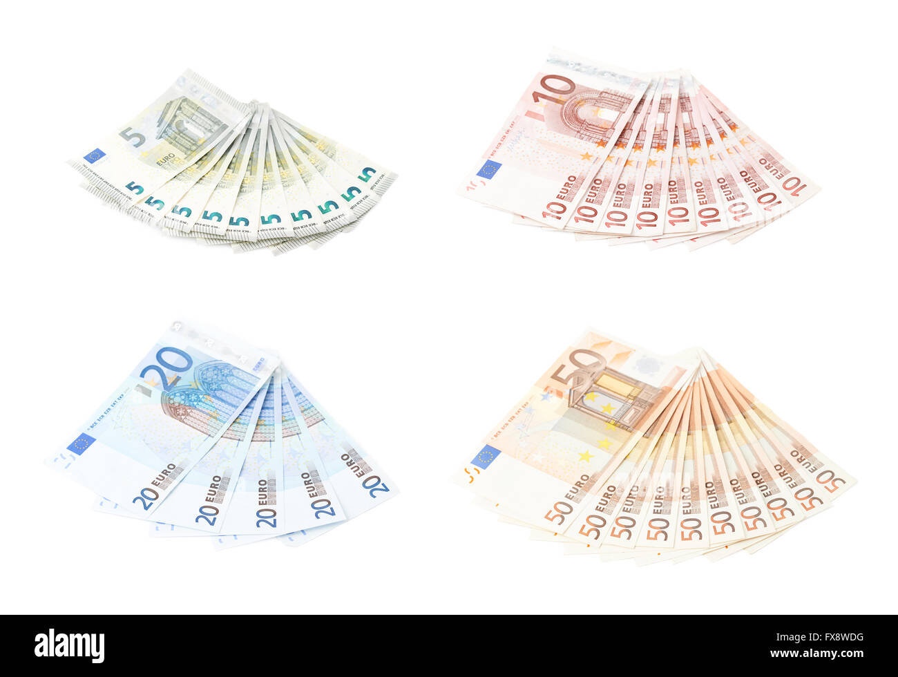 Plusieurs vingt billets en euro Banque D'Images