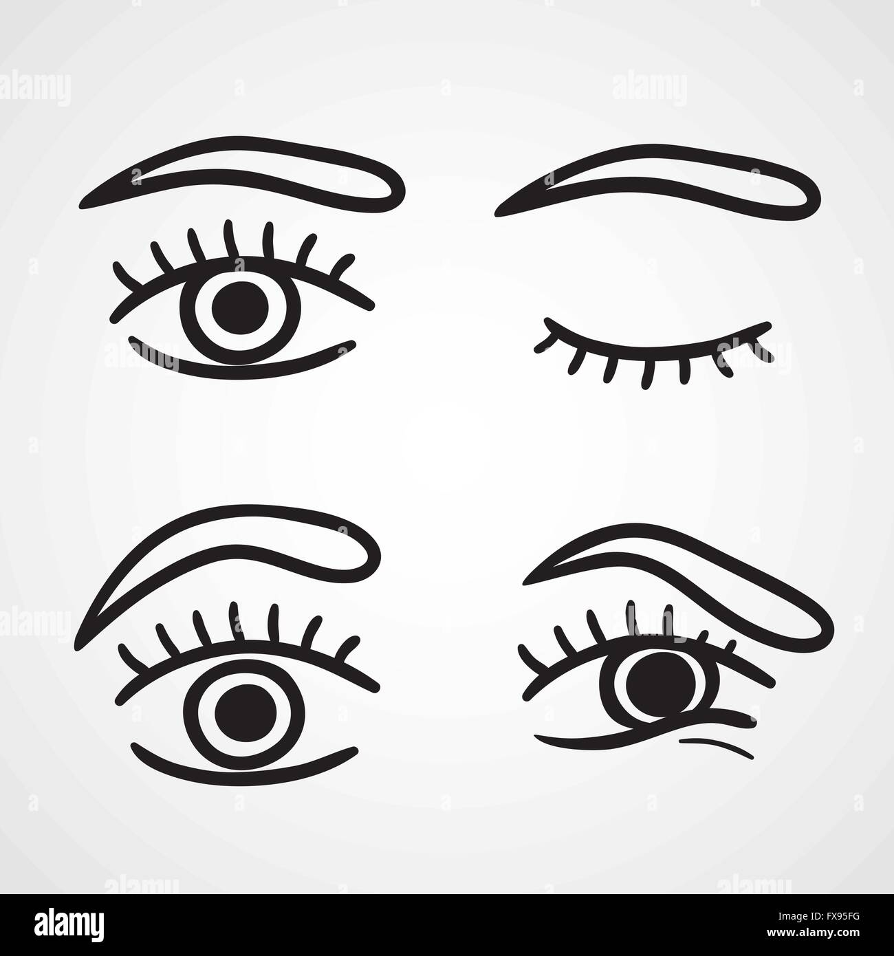 Yeux icons design Illustration de Vecteur