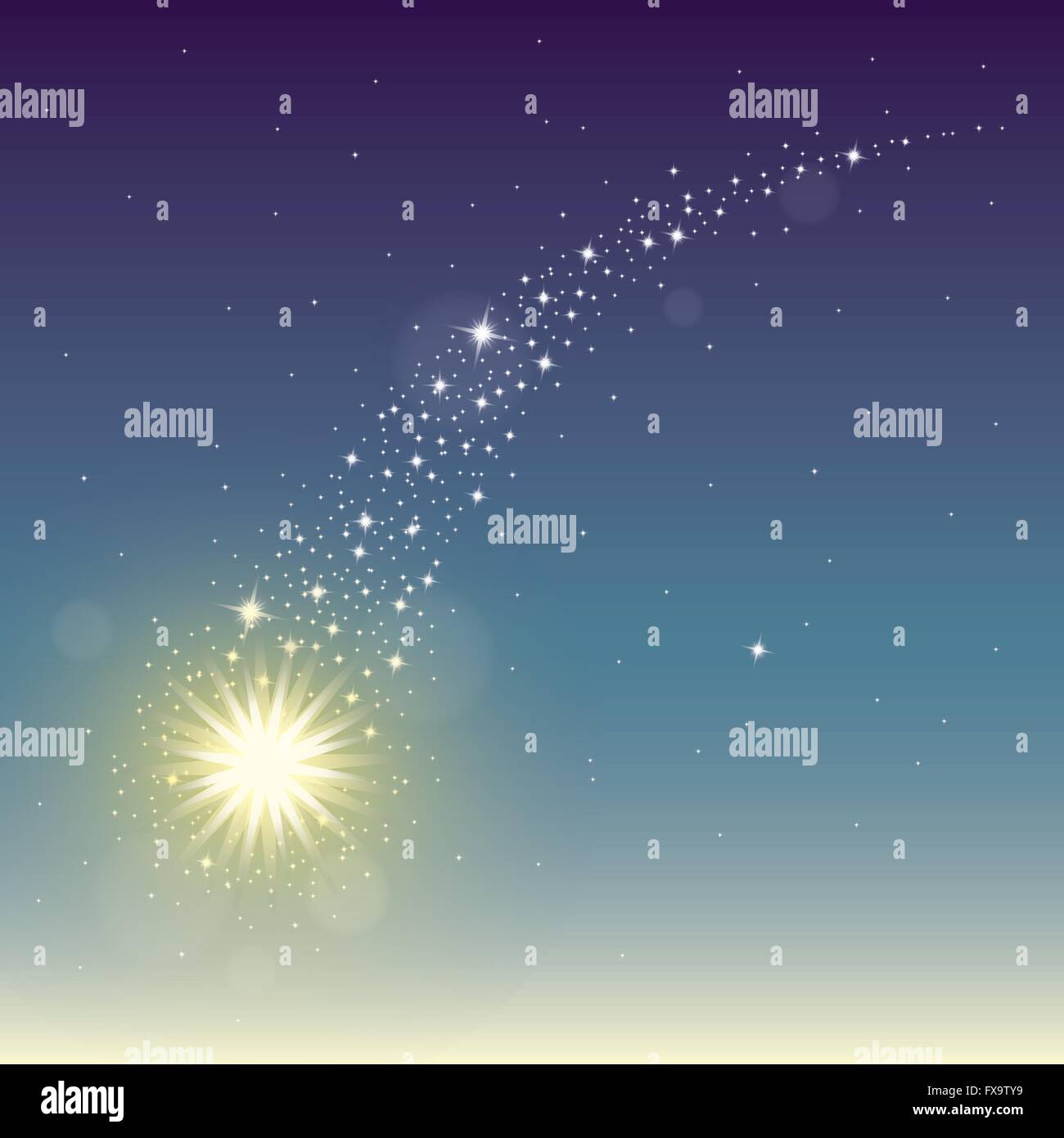 Conte de shooting star. Abstract background Illustration de Vecteur