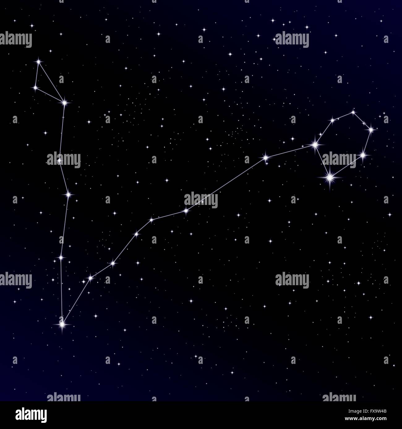 Constellation Pisces Illustration de Vecteur