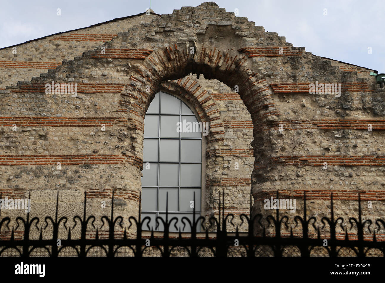 La France. Paris. Ruines de thermes gallo-romains. 1re, 3e siècle AD. Musée de Cluny. Banque D'Images