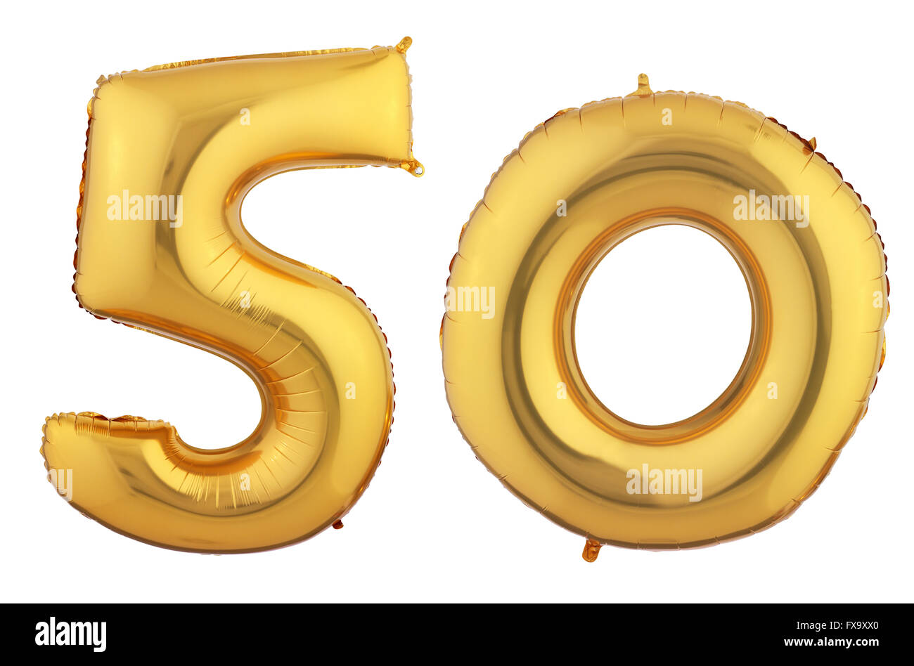 Or isolé Hélium Ballon Banque D'Images