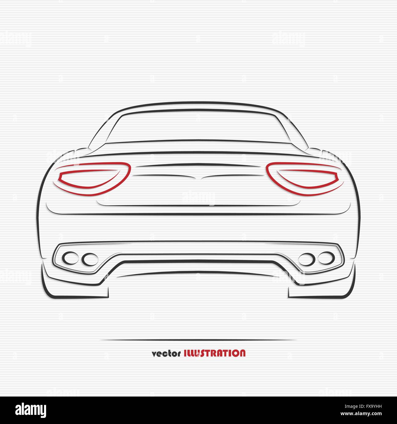Silhouette de voiture de sport pour votre conception Illustration de Vecteur