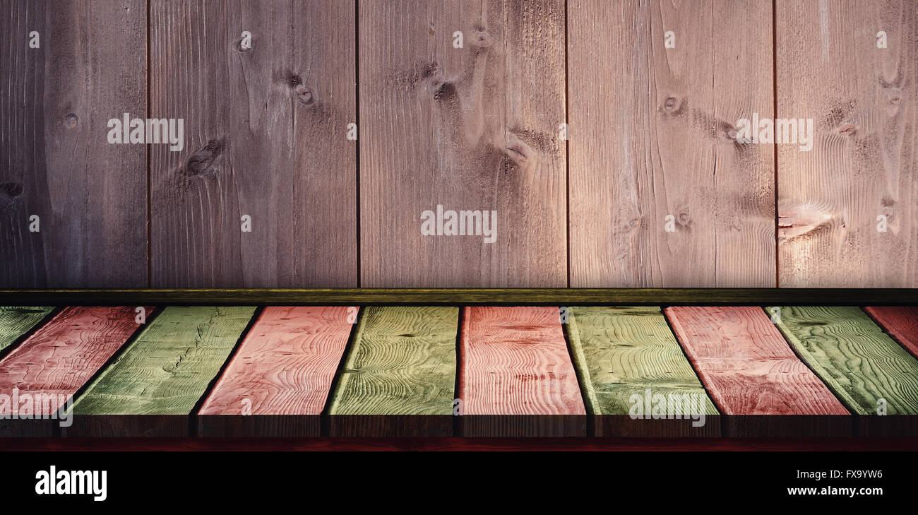 Image composite de rouge et kaki plancher Banque D'Images