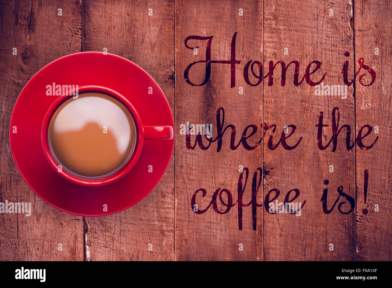 Image composite de la tasse de café Banque D'Images