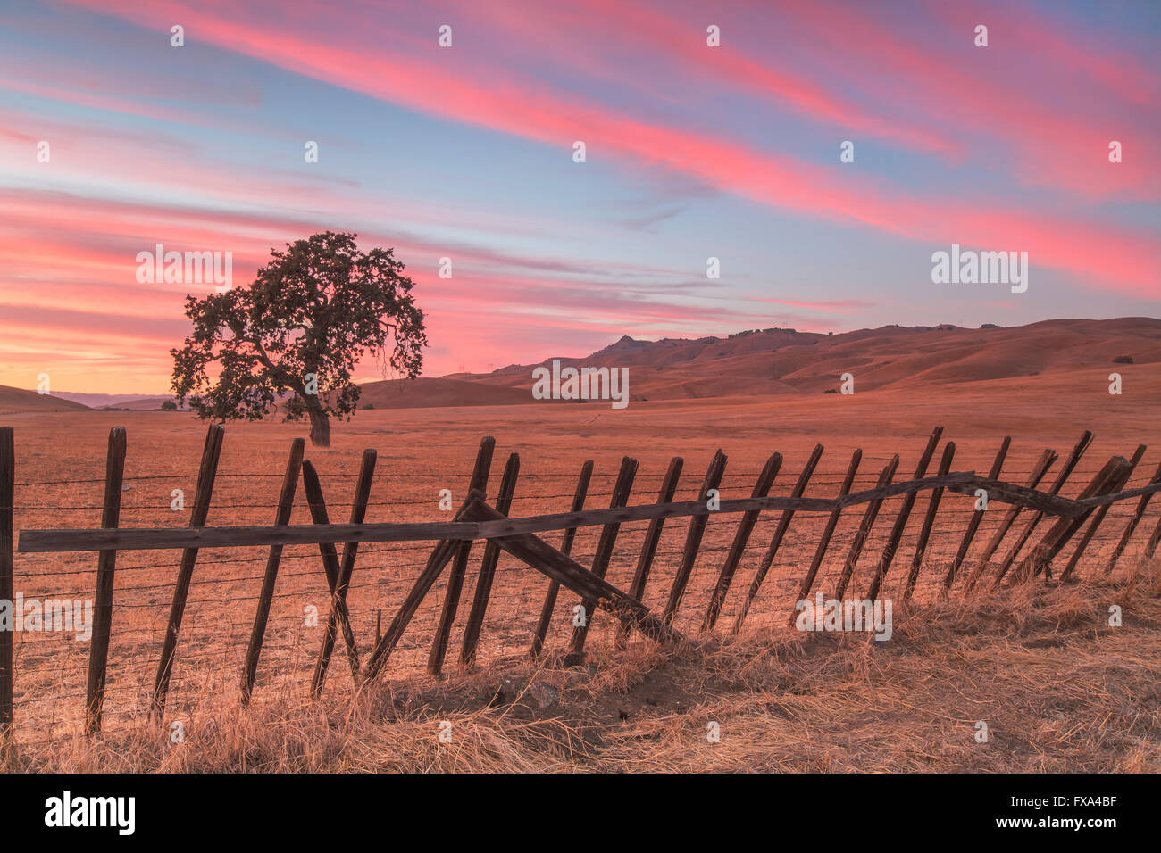 Coucher de soleil rural Banque D'Images