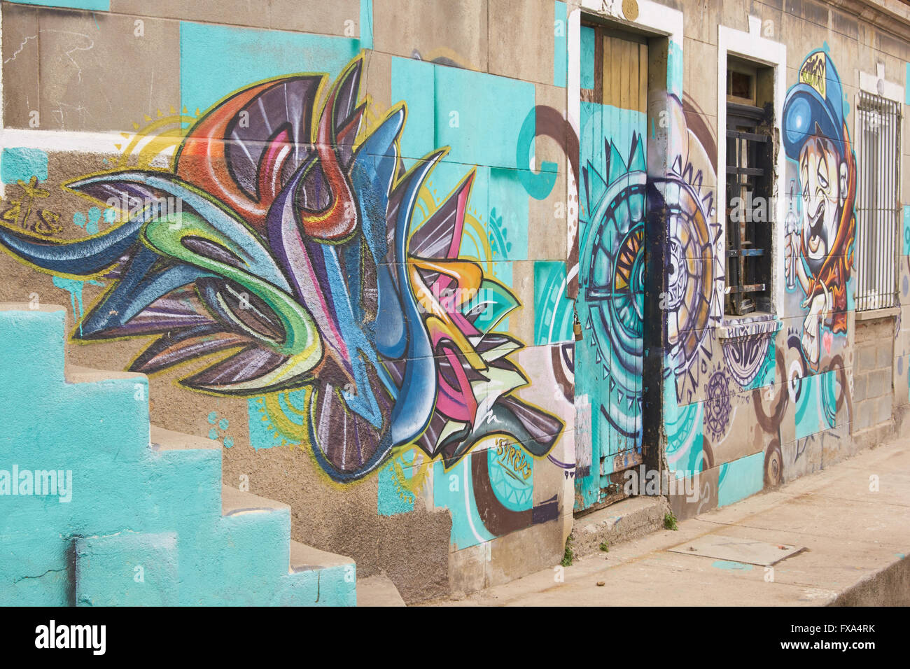 Art urbain de Valparaiso Banque D'Images