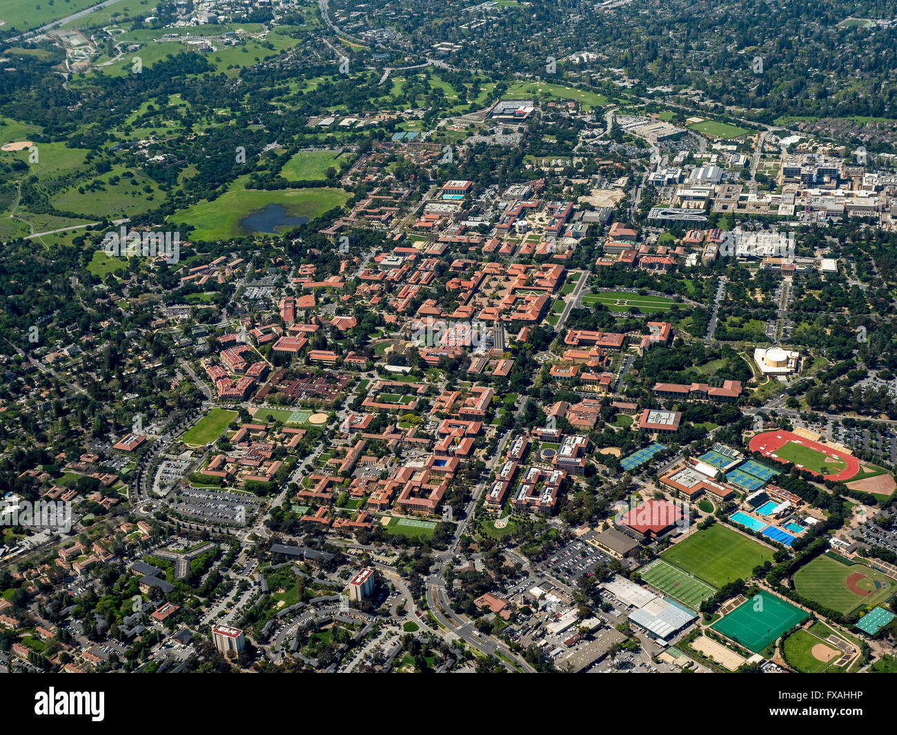 Campus de l'université Stanford University, Palo Alto, Californie, Silicon Valley, Californie, USA Banque D'Images