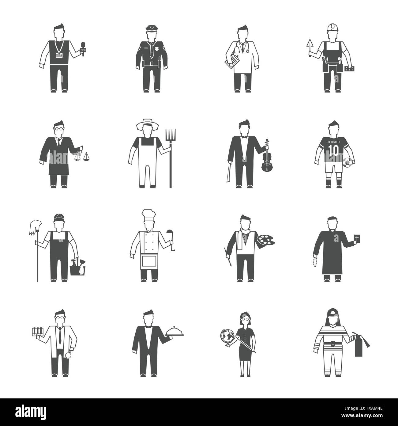 L'icône de caractère professionnel Illustration de Vecteur