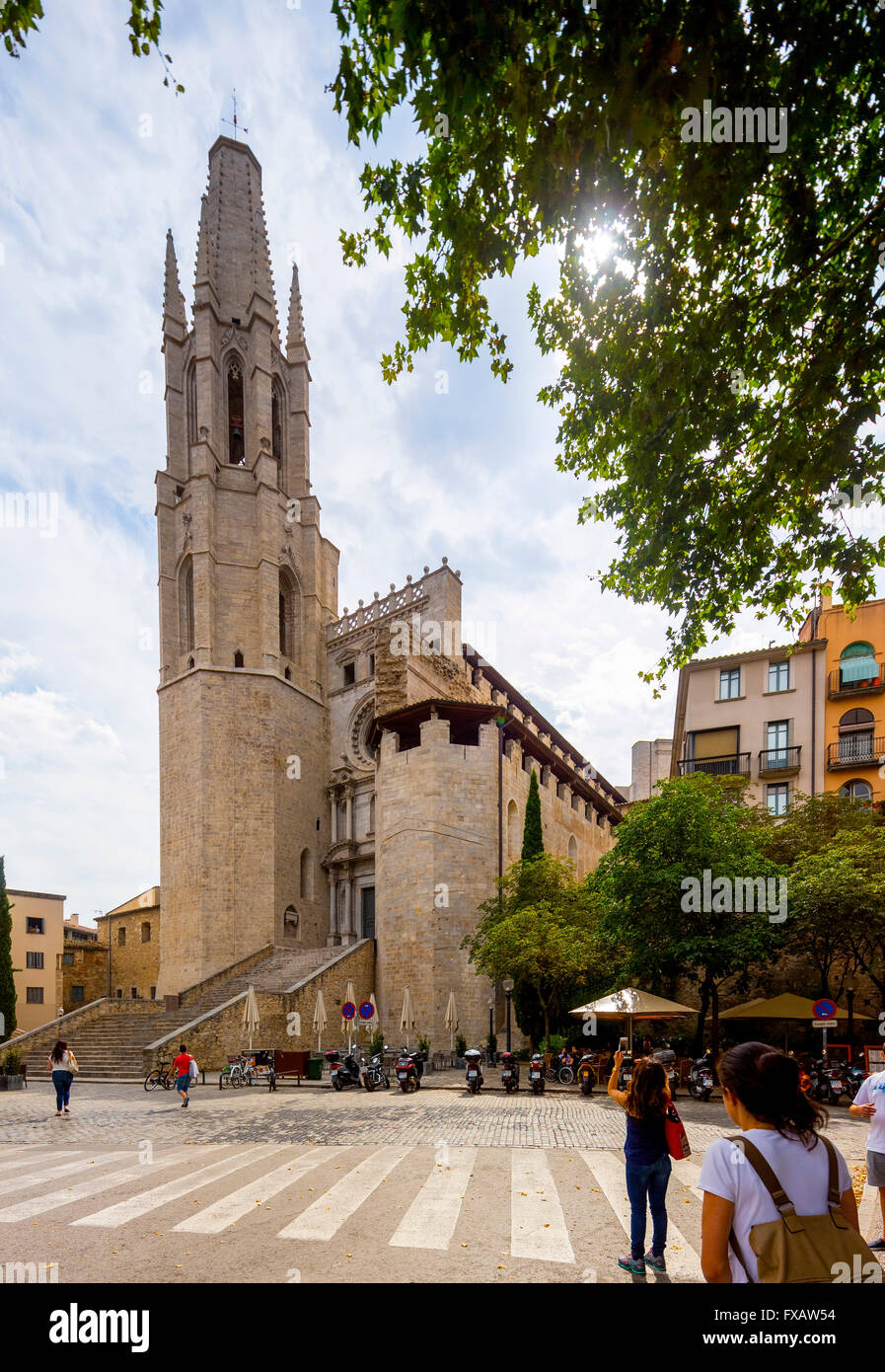 Sant Feliu, église de Sant Felix, l'Esglesia de Sant Felix, Gérone, Catalogne, Gérone, Catalogne, Espagne Banque D'Images