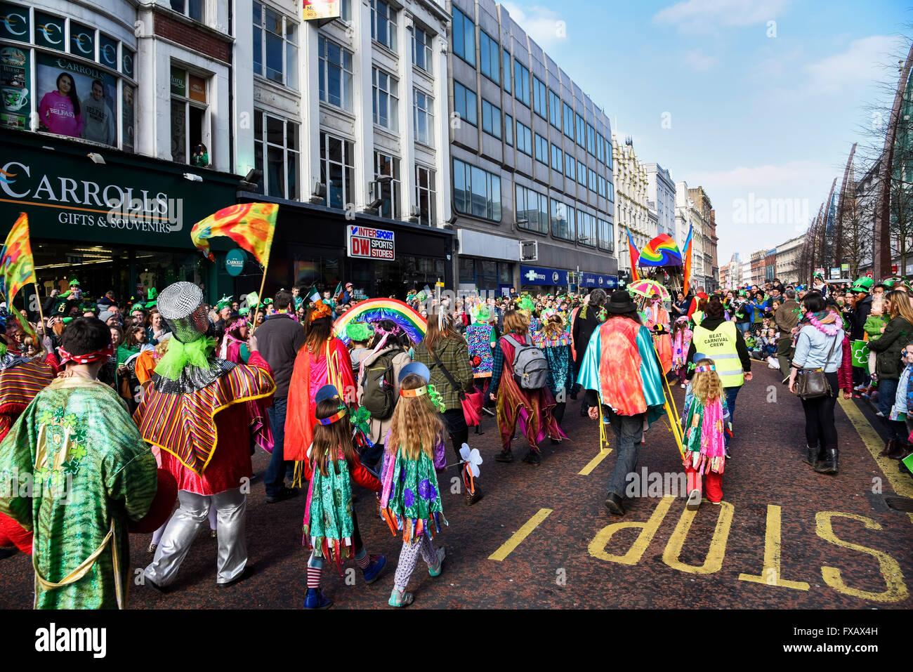 Saint Patrick's Day Parade Belfast Irlande du Nord Banque D'Images