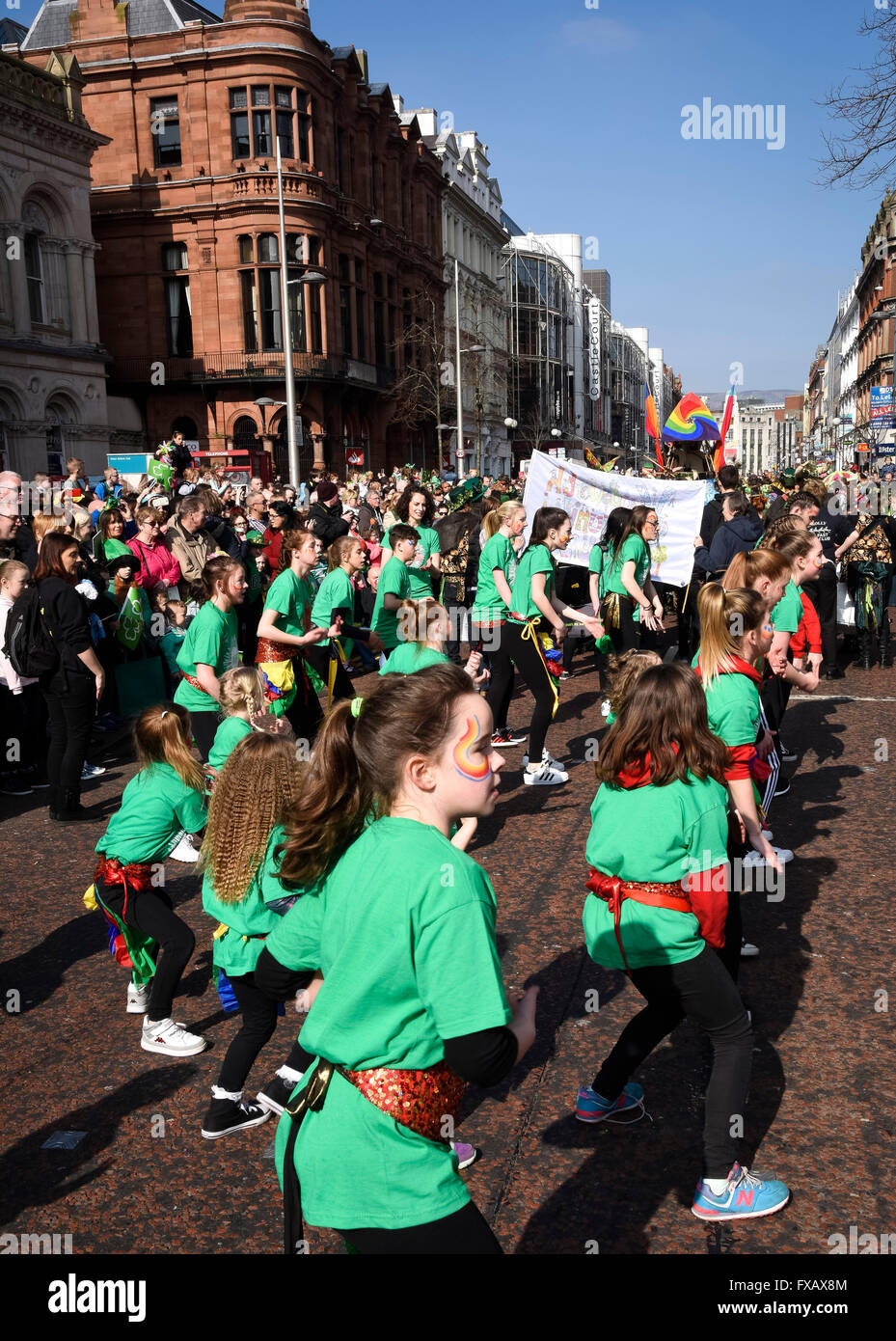 Saint Patrick's Day Parade Belfast Irlande du Nord Banque D'Images
