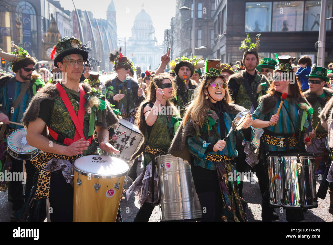 Saint Patrick's Day Parade Belfast Irlande du Nord Banque D'Images