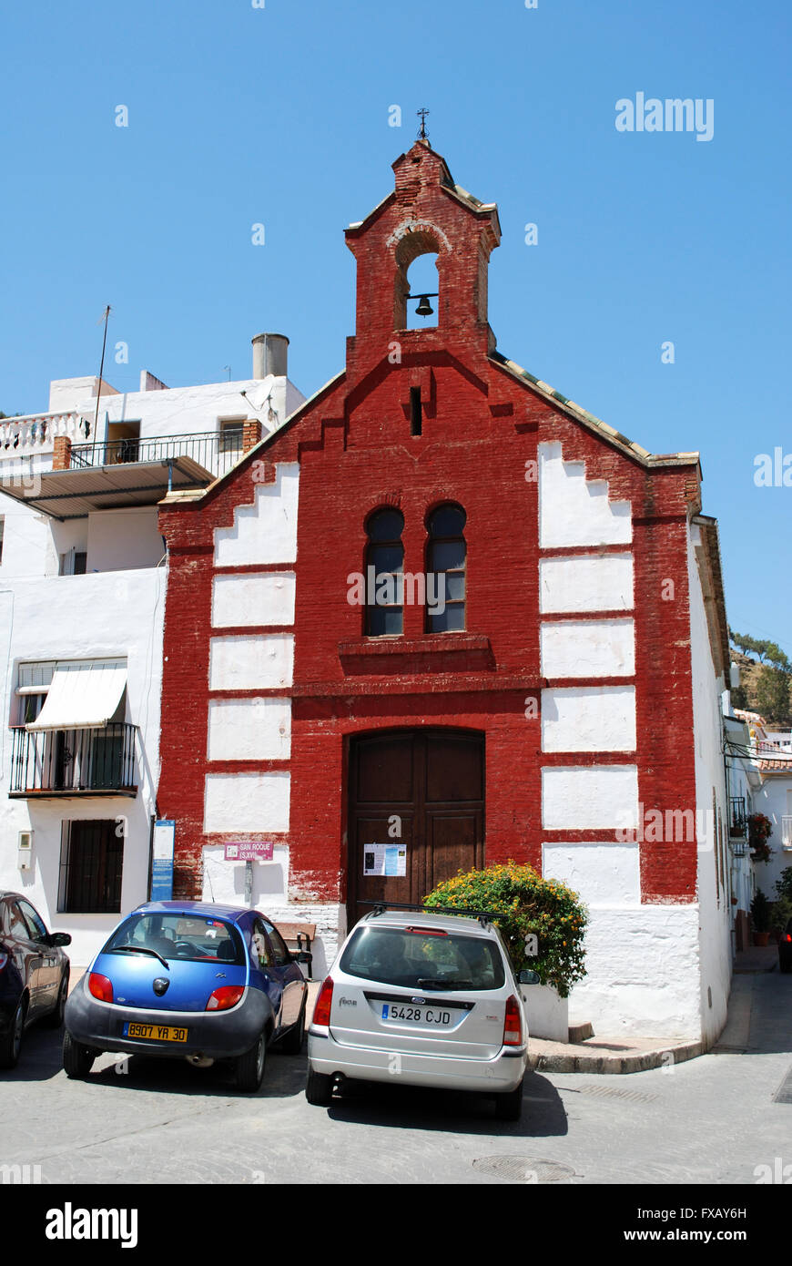 Église San Roque dans le centre de la ville, Torrox, la province de Malaga, Andalousie, Espagne, Europe de l'Ouest. Banque D'Images