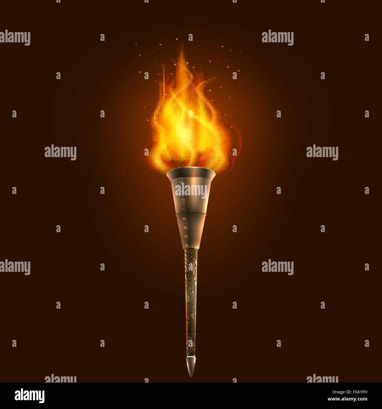 Illustration de l'affiche l'icône de la flamme Illustration de Vecteur
