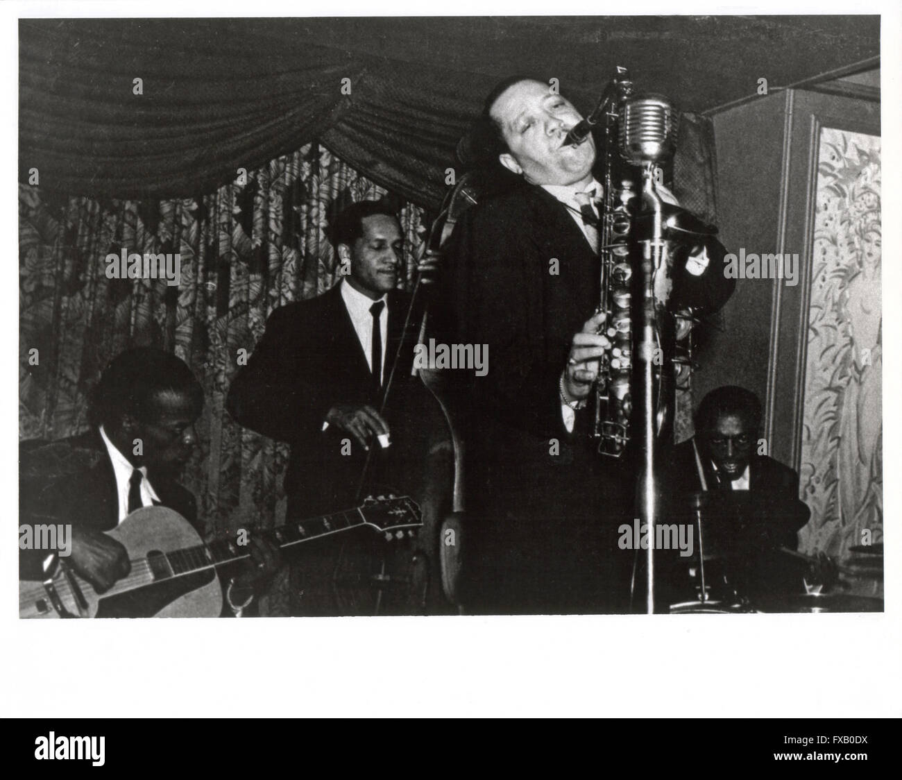 Une photo non datée de Lester Young saxophoniste de jazz vers 1950. Banque D'Images