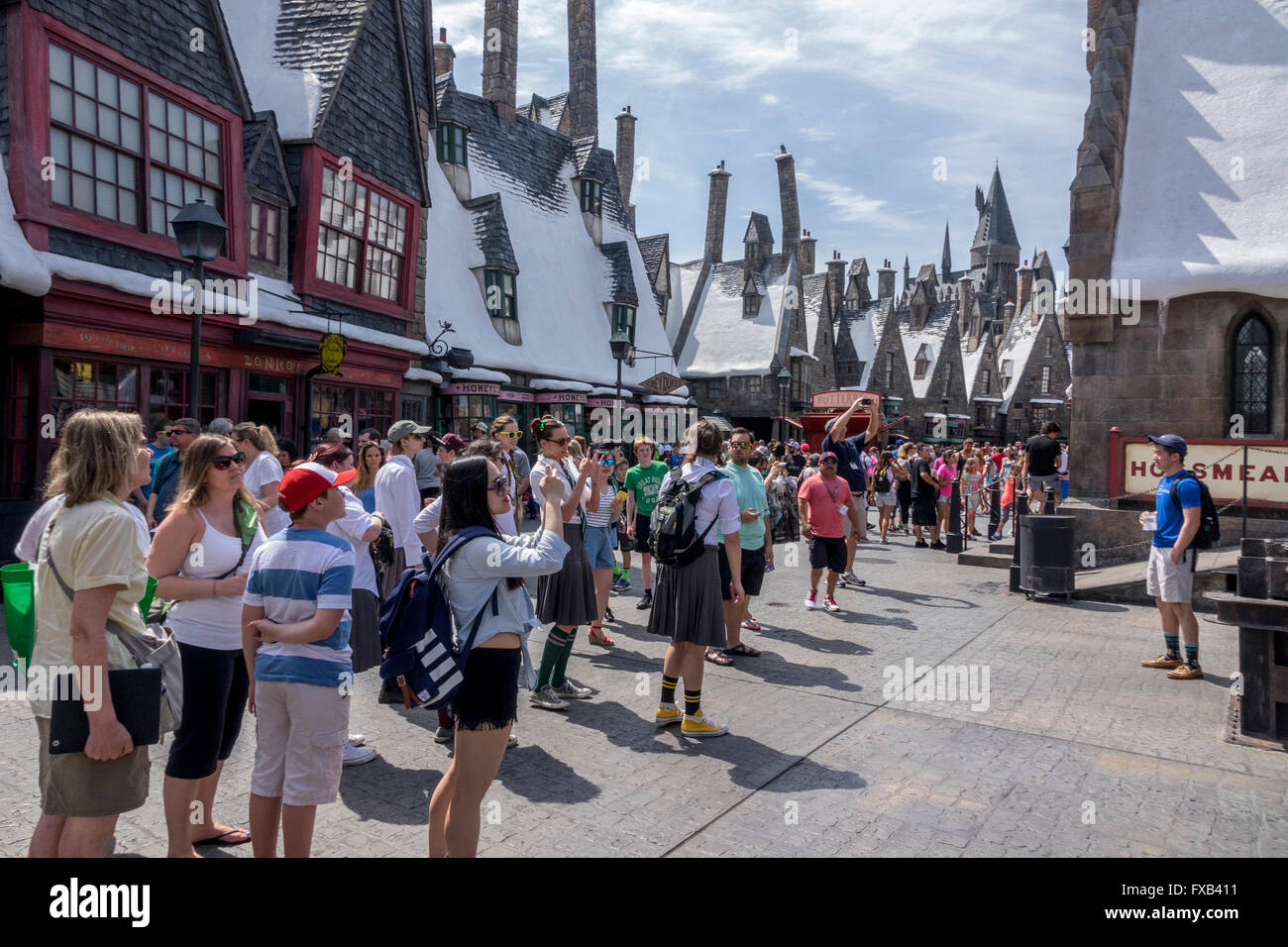 Au-lard du Wizarding World Of Harry Potter Universal Studios Orlando en Floride Banque D'Images