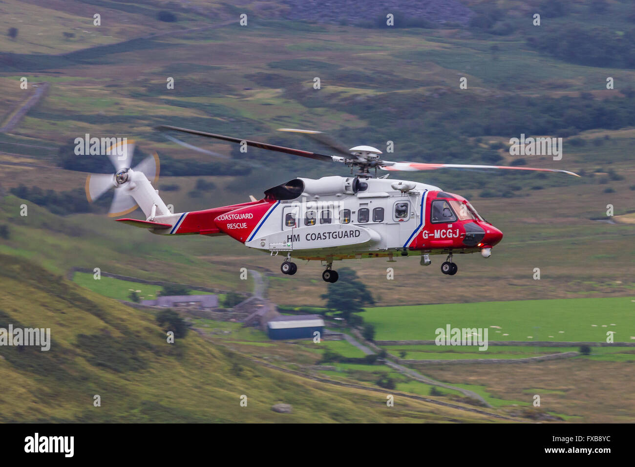 D'exploitation d'hélicoptères de la Garde côtière HM, Snowdonia dans le Nord du Pays de Galles. Banque D'Images D'exploitation d'hélicoptères de la Garde côtière HM, Snowdonia dans le Nord du Pays de Galles. Banque D'Images
