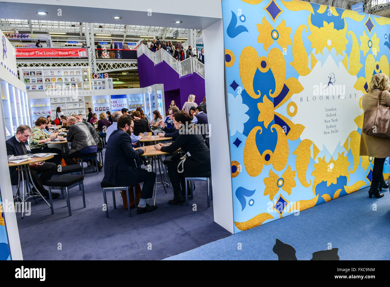 Londres, Royaume-Uni. 13 avr, 2016. La foire du livre de Londres, Kensington Olympia (Londres) ; 13 avril 2016 ; Bloomsbory editeur Crédit : Antonio Pagano/Alamy Live News Banque D'Images