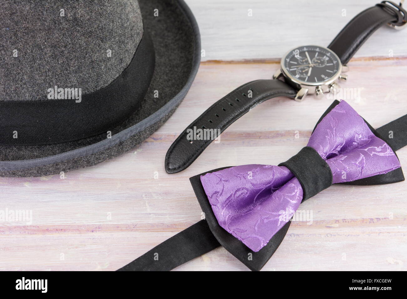 Accessoires hommes combinaisons possibles. Résumé de la mode Banque D'Images