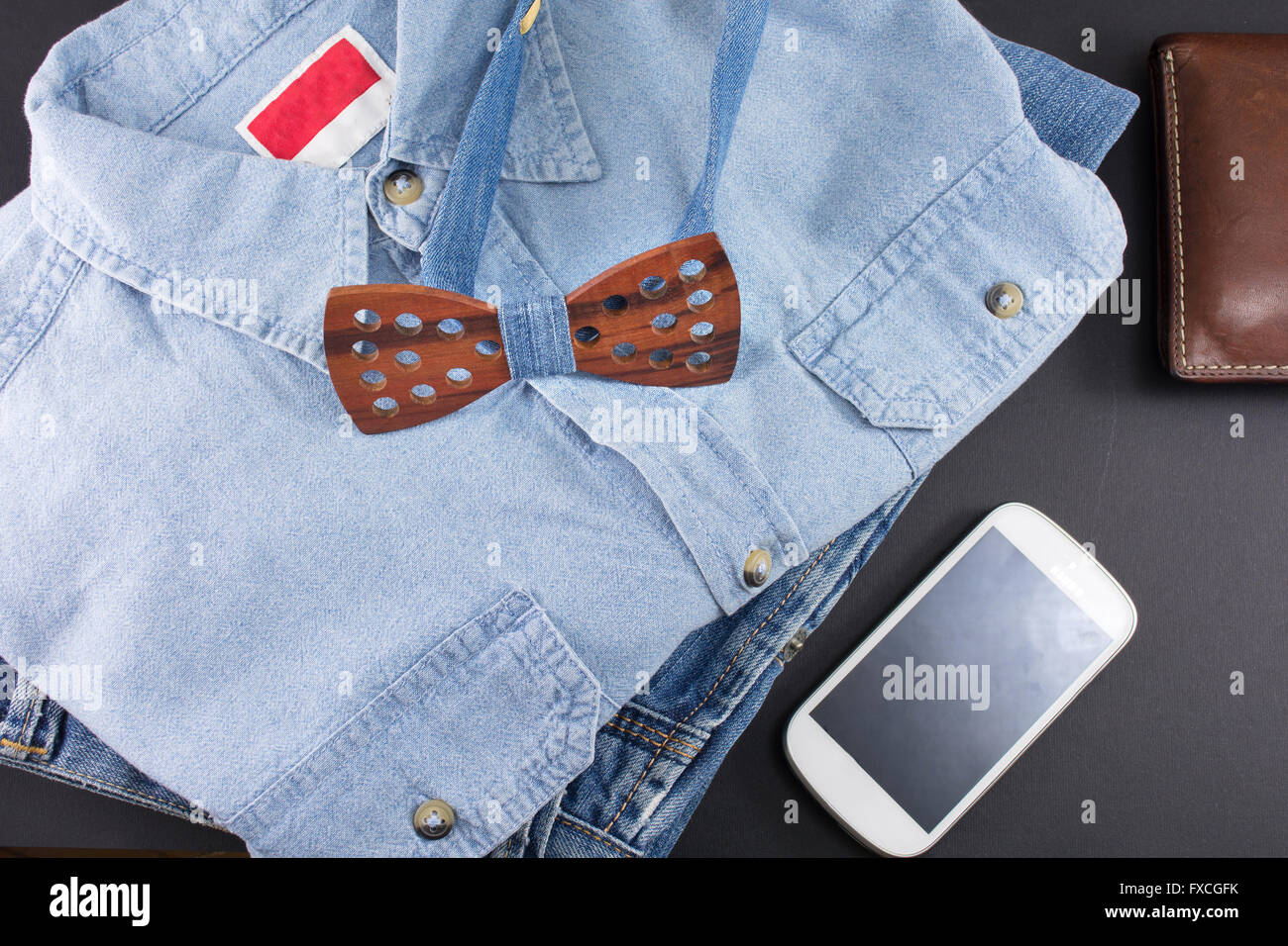 Accessoires hommes combinaisons possibles. Résumé de la mode Banque D'Images