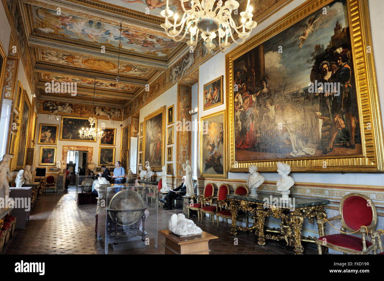 L'Italie, Rome, Palazzo Spada, Galleria spada art gallery interior Banque D'Images