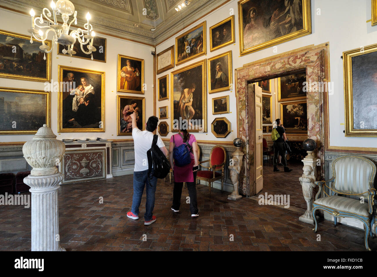 Italie, Rome, Palazzo Spada, Galerie d'art Galleria Spada Banque D'Images