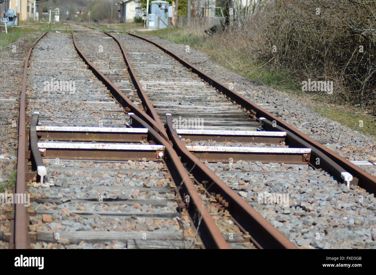 Railroad à l'Est de la France Banque D'Images