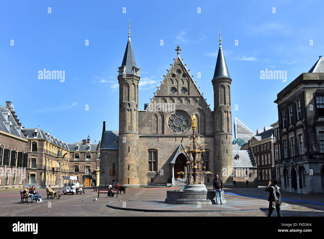 Le Parlement néerlandais de La Haye Binnenhof ( y compris la Ridderzaal (salle des Chevaliers), du Sénat et de la Chambre des représentants des Pays-Bas ) Banque D'Images