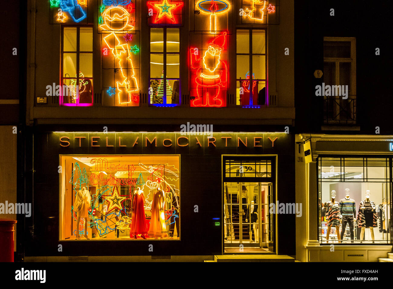 Le Magasin de Stella McCartney richement décorées à Noël Bruton 30 St . Londres Banque D'Images