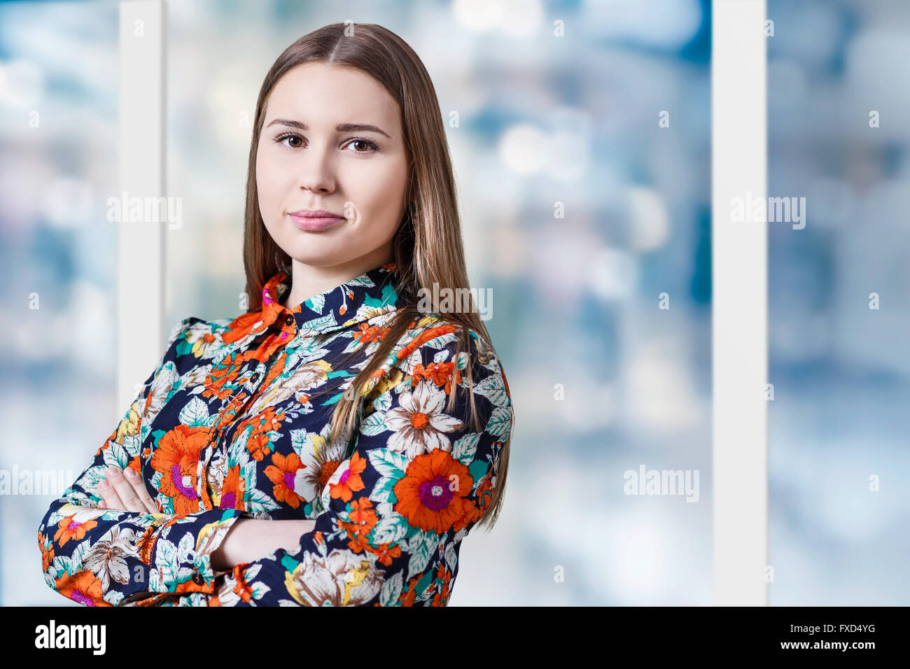 Young Beautiful woman smiling Banque D'Images