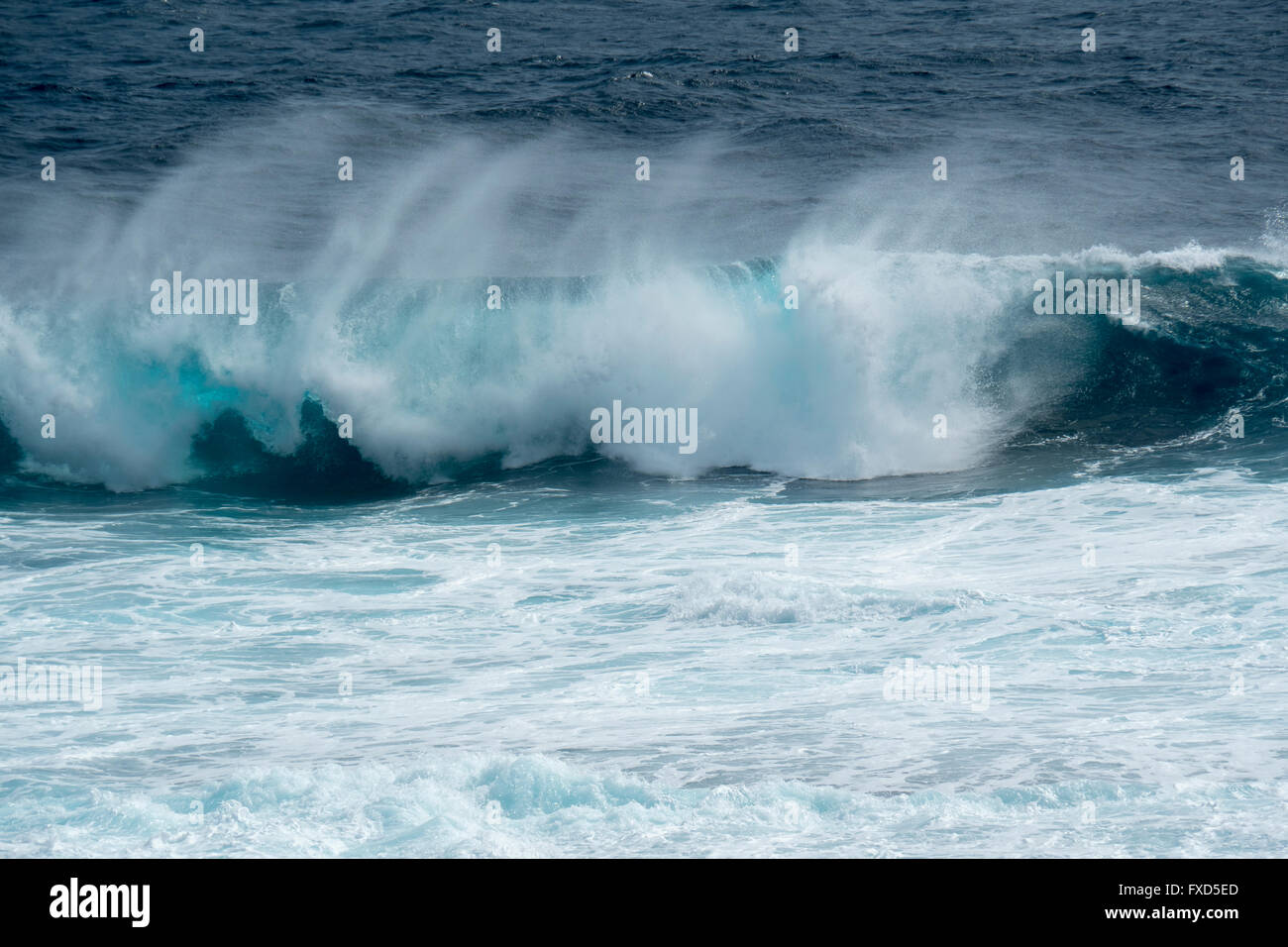 Déferlement des vagues, l'île Rottnest (Wadjemup) une île au large de la côte ouest de l'Australie 18k à l'ouest de Freemantle Banque D'Images