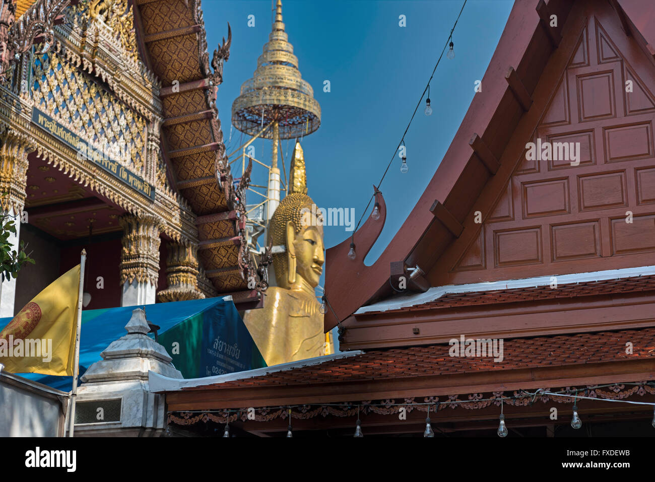 Wat Indraviharn Bangkok Thaïlande Banque D'Images