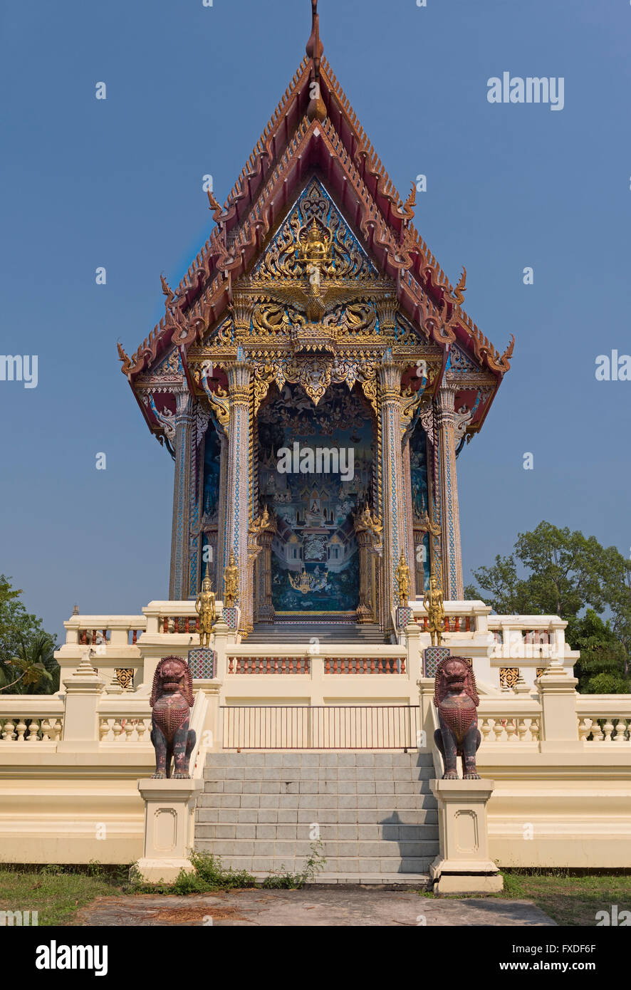Wat Klang Nua Thaïlande Amphawa Banque D'Images