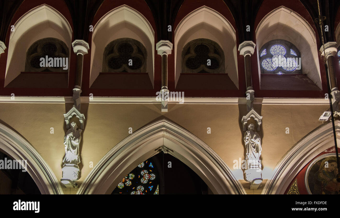Détail de l'intérieur de l'église de l'Immaculée Conception, Clonakilty, West Cork, Irlande. Banque D'Images