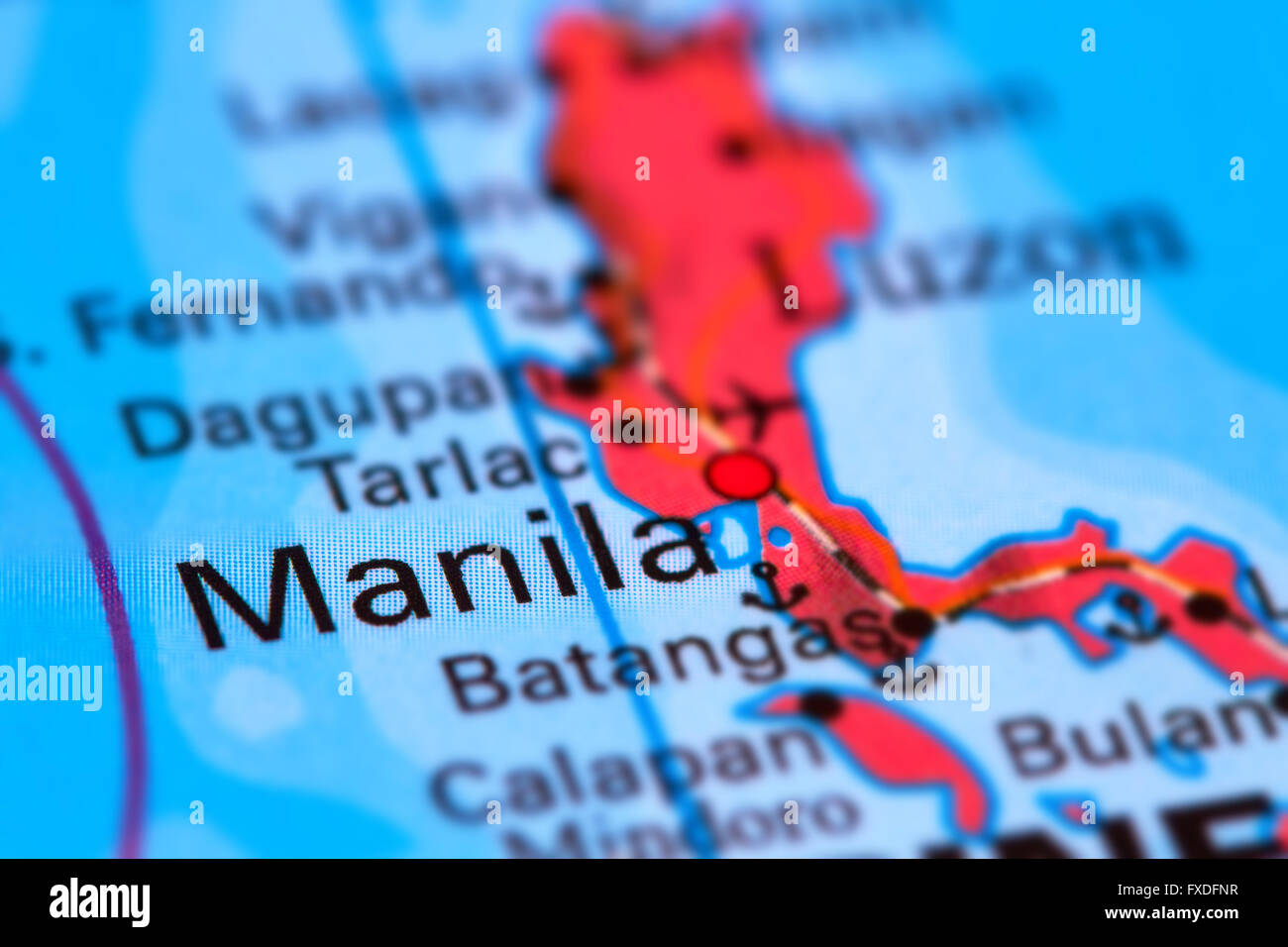 Manille Capitale Des Philippines Sur La Carte Du Monde