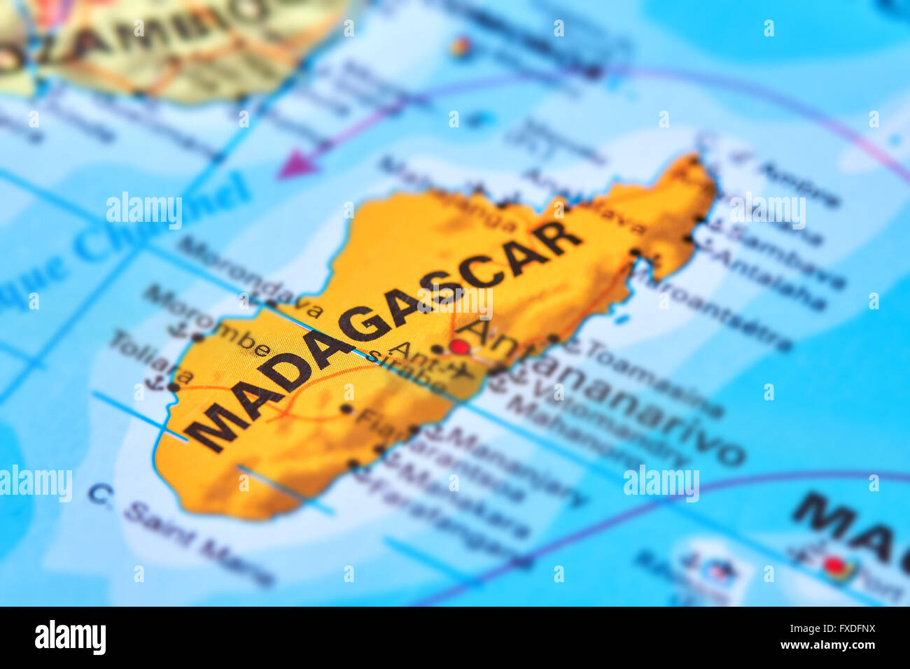 L Ile De Madagascar Pays Sur La Carte Du Monde Photo Stock Alamy