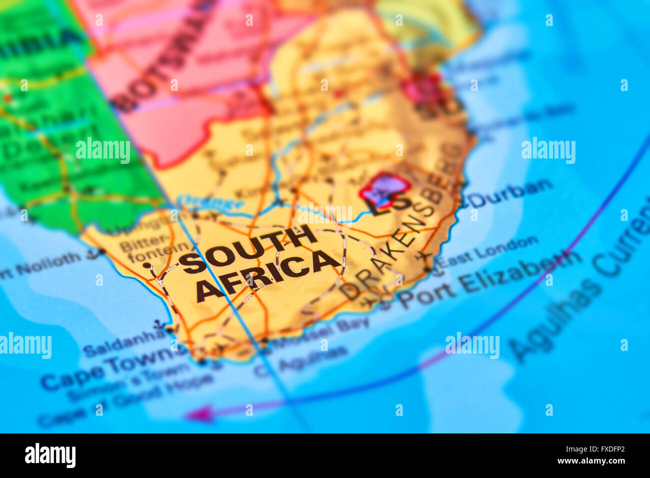 Pays De L Afrique Du Sud Sur La Carte Du Monde Photo Stock Alamy