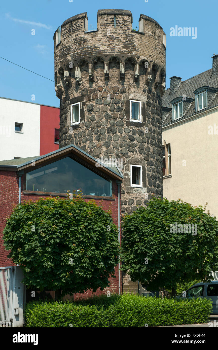 Deutschland, Nordrhein-Westfalen, Köln, Konrad-Adenauer-Ufer, Kunibertstürmchen. Es ist seit 1446 und dem gehörte nachgewiesen d Banque D'Images